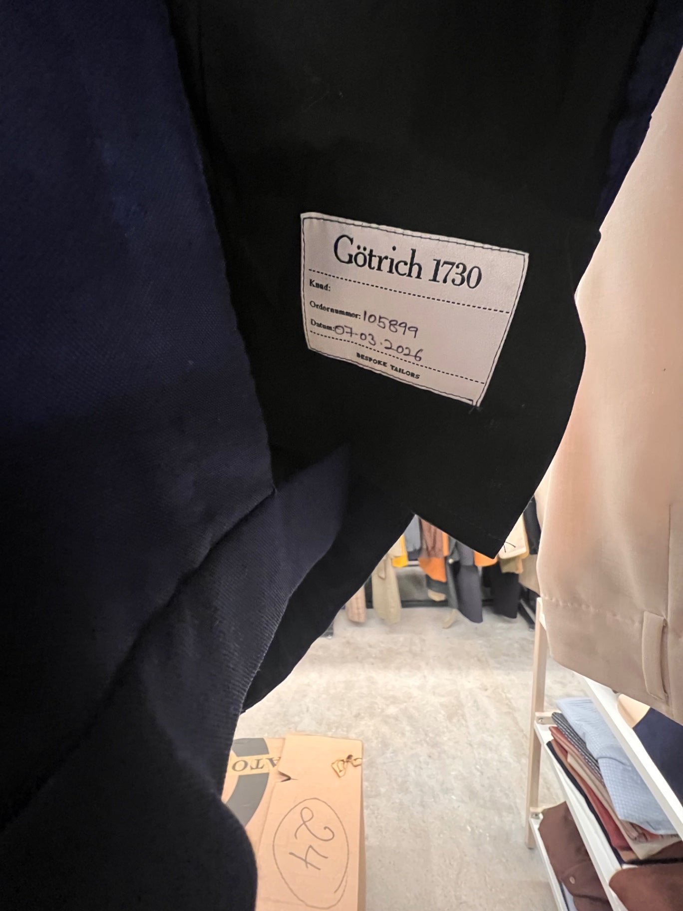 Navy Wool Trousers