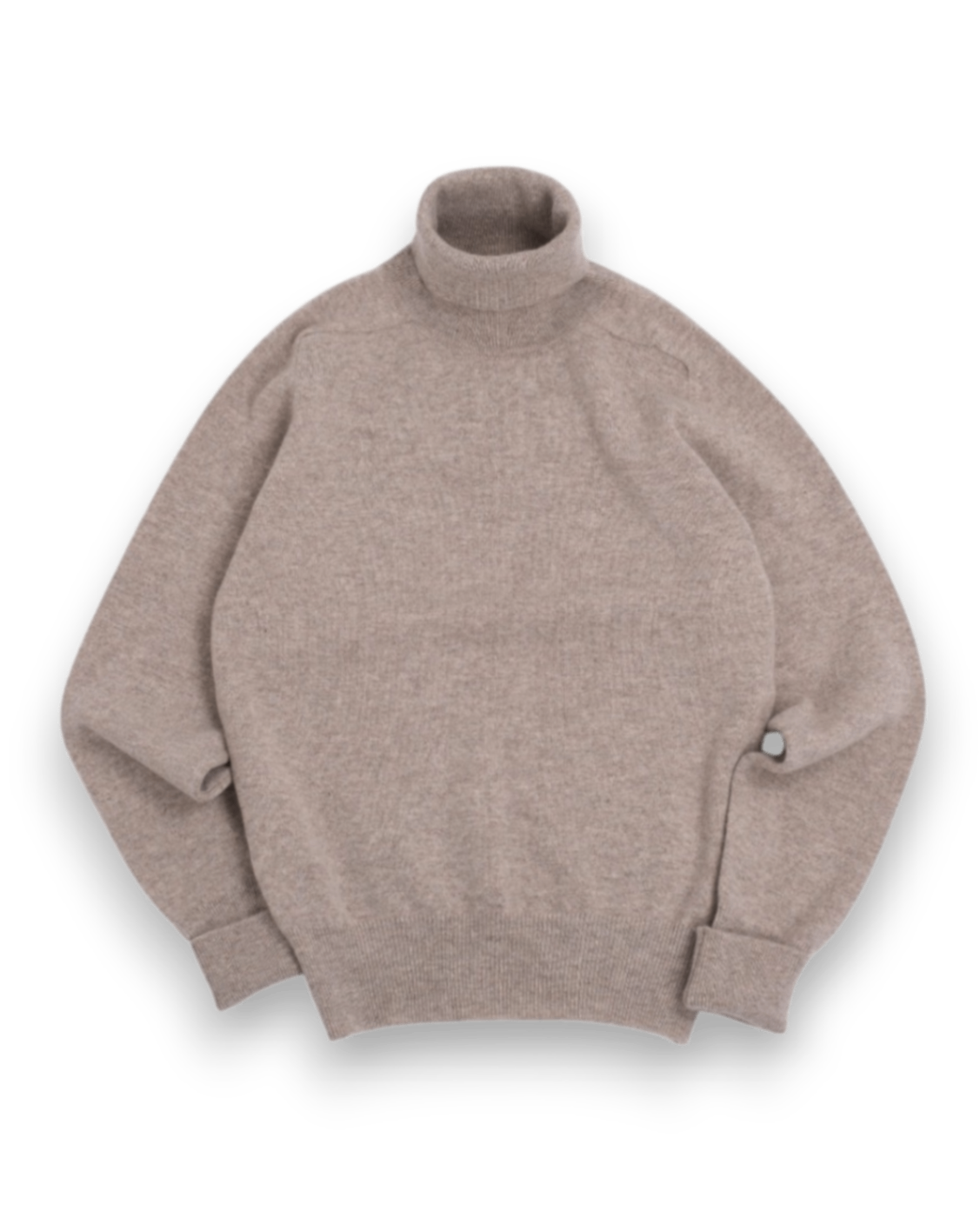Fawn Geelong Lambswool Rollneck