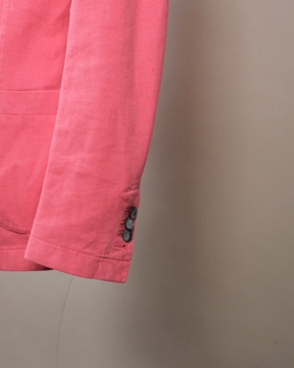 Coral Unlined Ramie & Cotton Sports Jacket