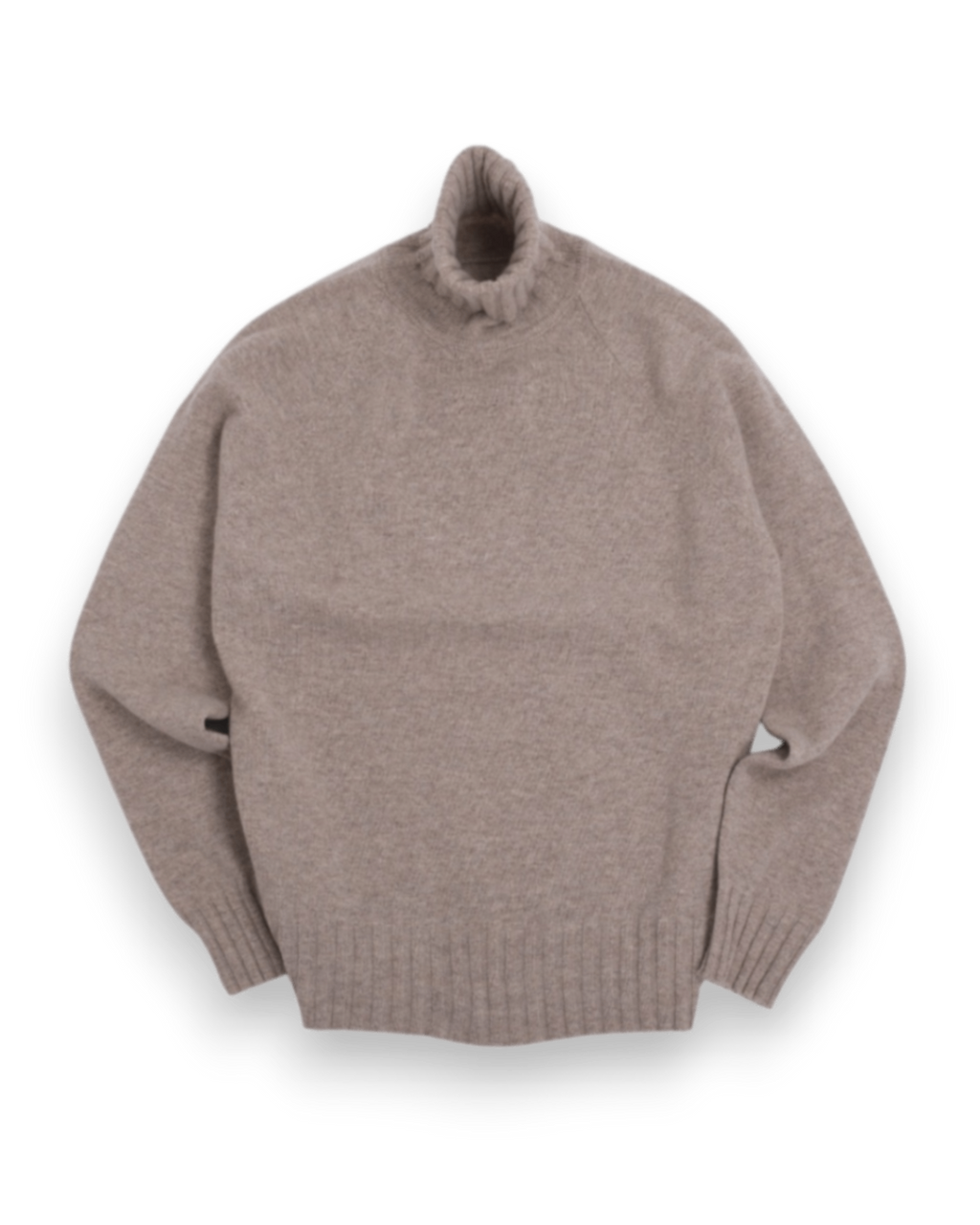 Fawn Lambswool Raglan Rollneck