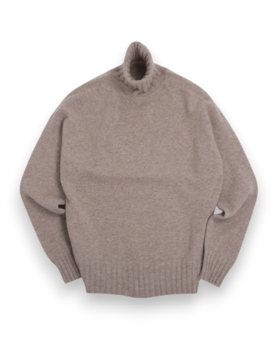 Fawn Lambswool Raglan Rollneck