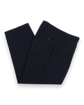 Black High Rise Pleated Wool Trousers