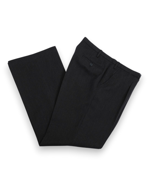 Anthracite Flannel Wool Bootcut Trousers