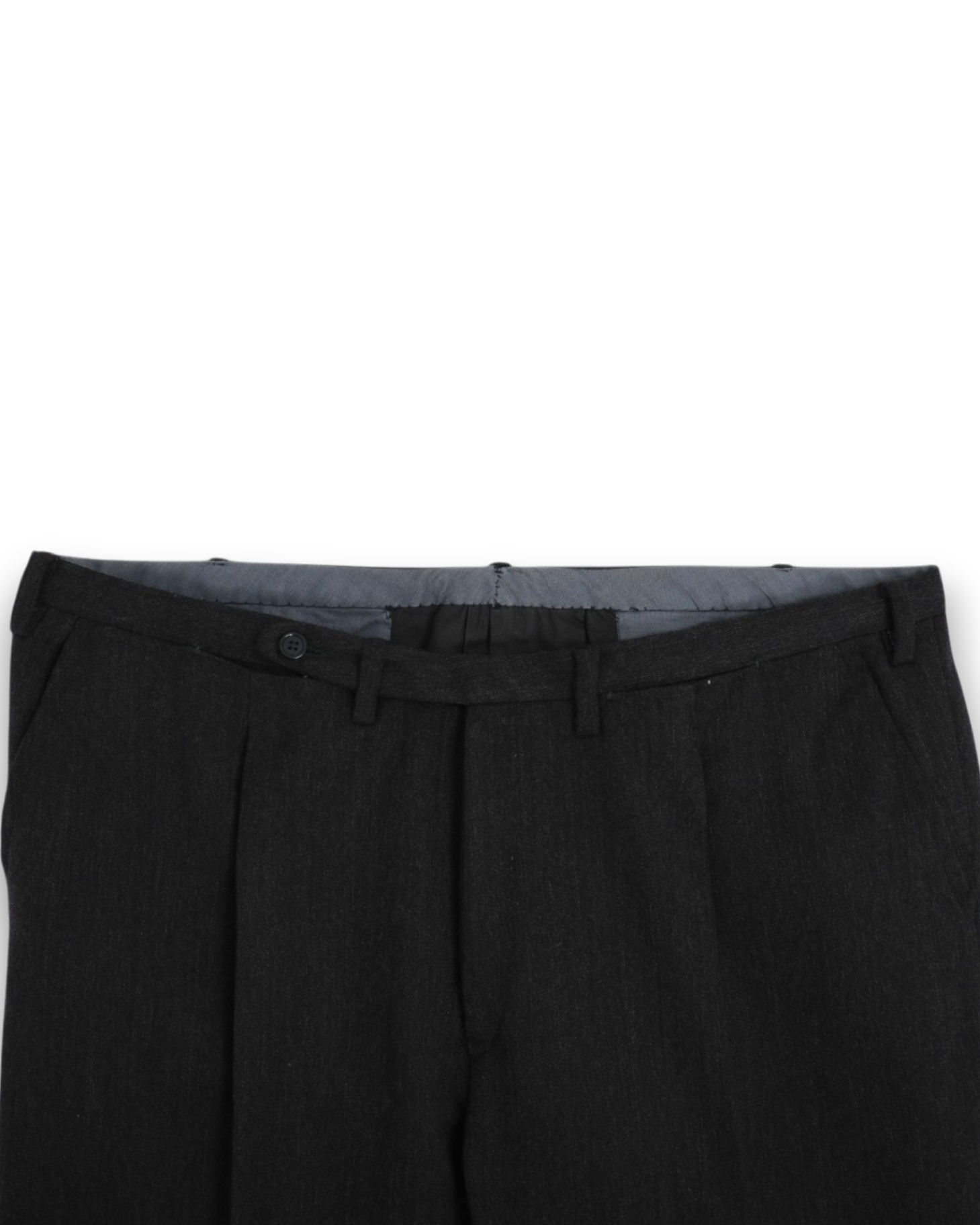 Anthracite Flannel Wool Bootcut Trousers