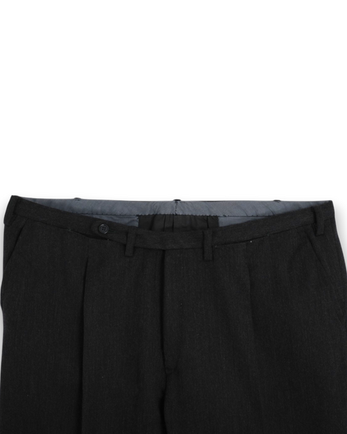 Anthracite Flannel Wool Bootcut Trousers
