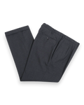 Dark Grey Pleated Wool Trousers
