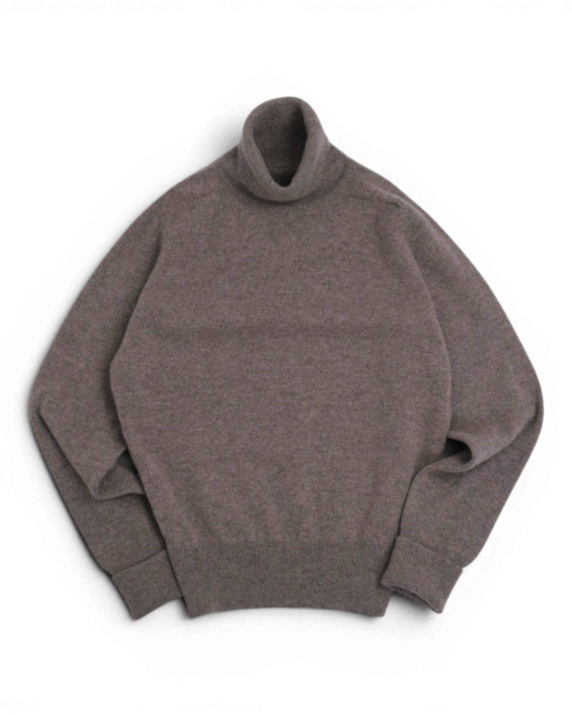 Taupe Geelong Lambswool Rollneck