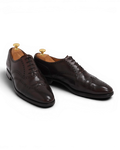 Brown Leather Full Brogue Wingtip Oxfords