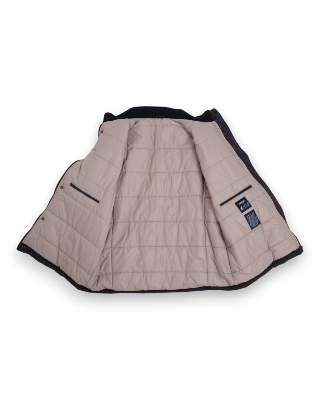 Navy Panel-Padded Cardigan