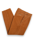 Pale Mustard Cord High-Rise Pleated Trousers