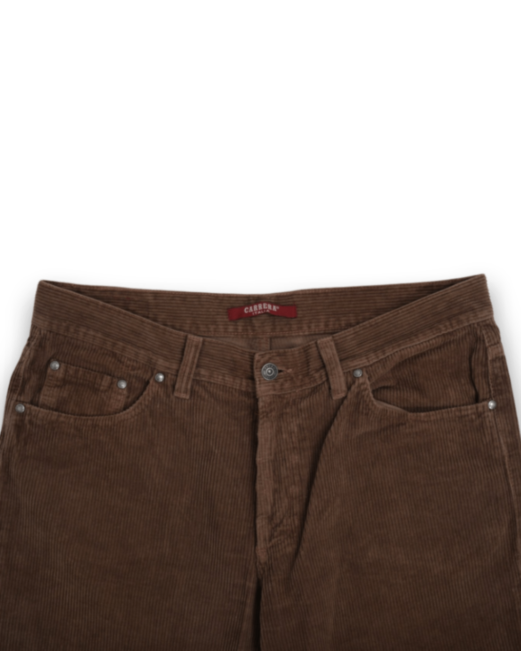 Mud Brown Cord 5-Pocket Trousers