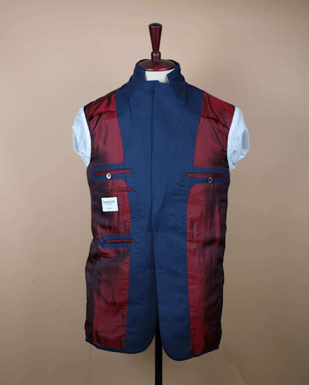 Navy Worsted Wool Single-Breasted Suit