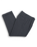 Charcoal Wool High-Rise Pleated Trousers