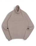 Almond Beige Wool/Cashmere Rollneck