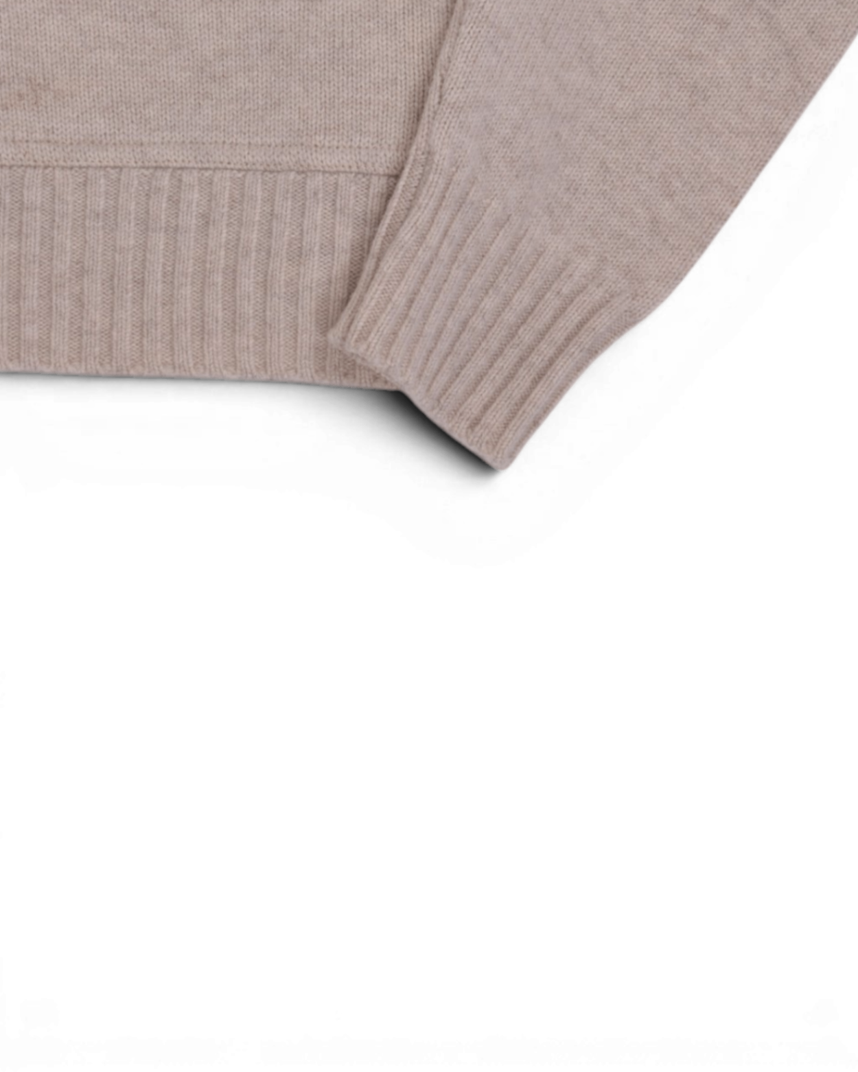 Almond Beige Wool/Cashmere Rollneck
