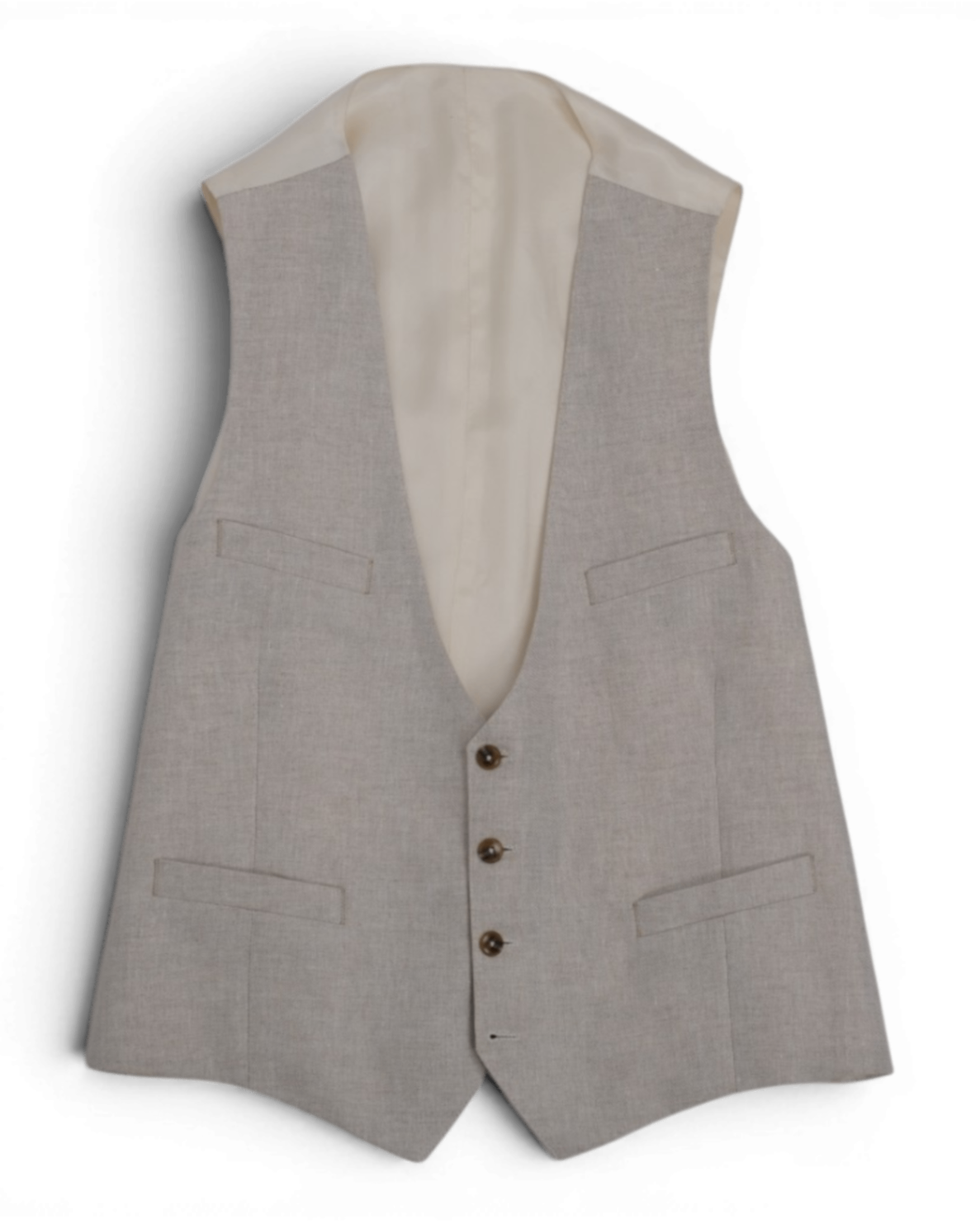 Light Beige Irish Linen Vest