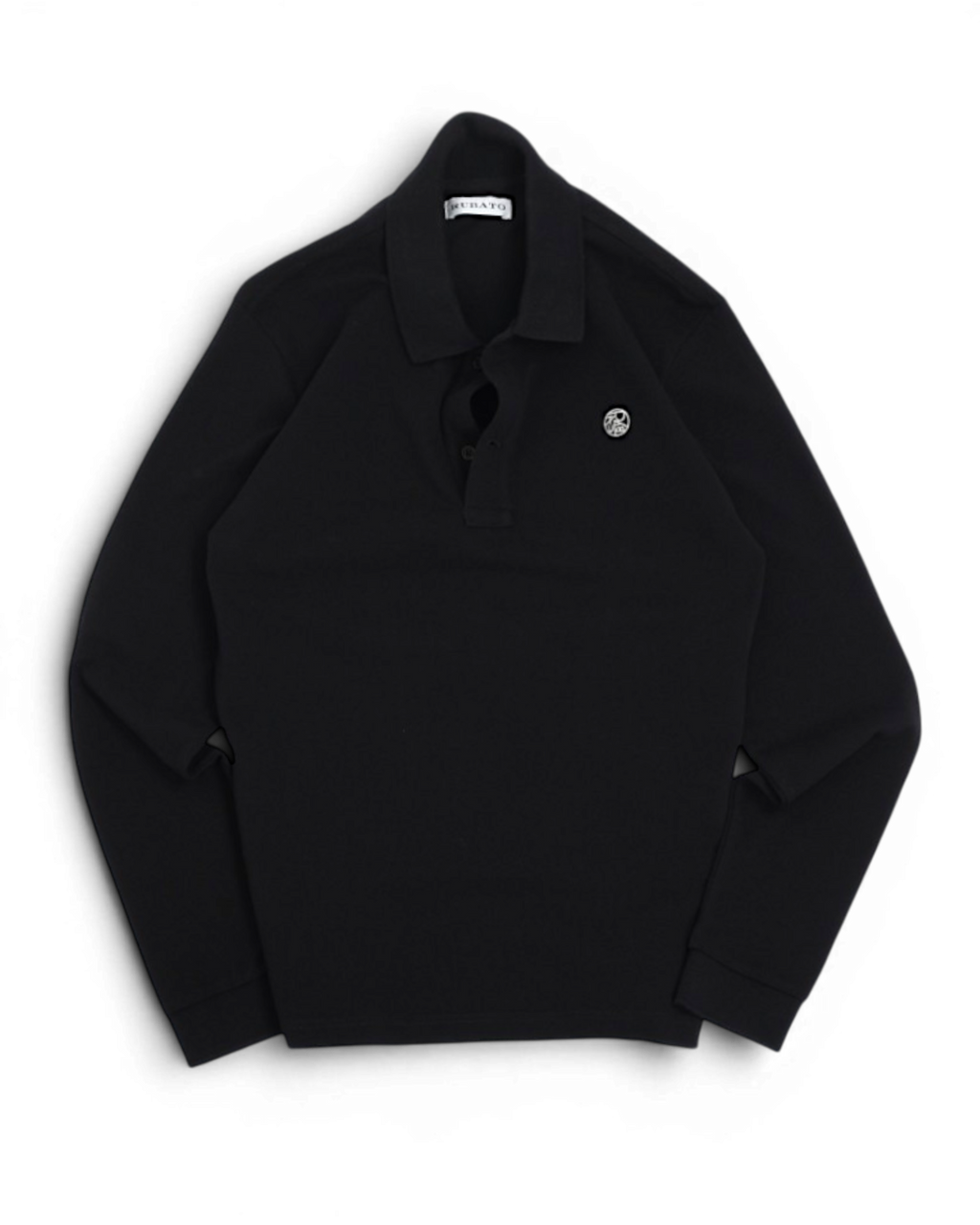 Black Pique Polo