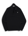 Black Pique Polo