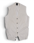 Cream White Cotton Sleeveless Cardigan