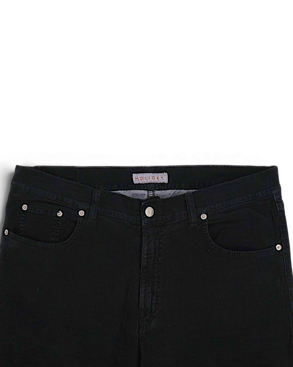 Black 5-Pocket Corduroy Trousers