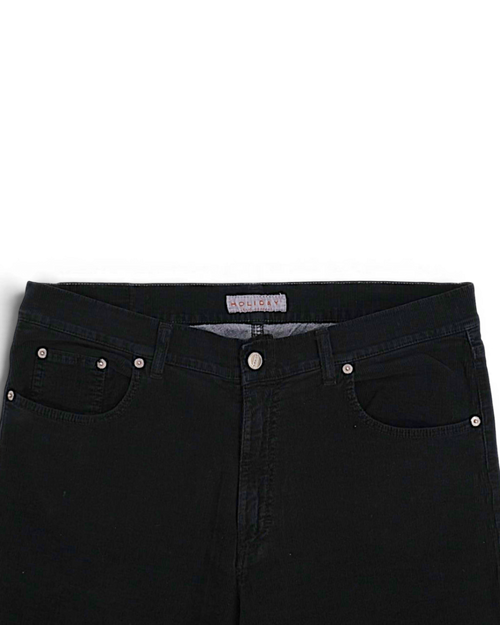 Black 5-Pocket Corduroy Trousers