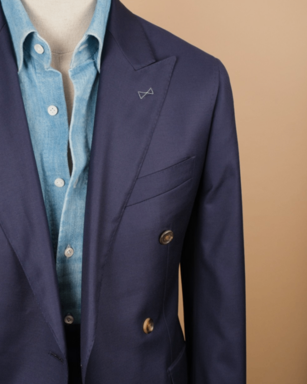 Navy DB. Wool Twill Suit