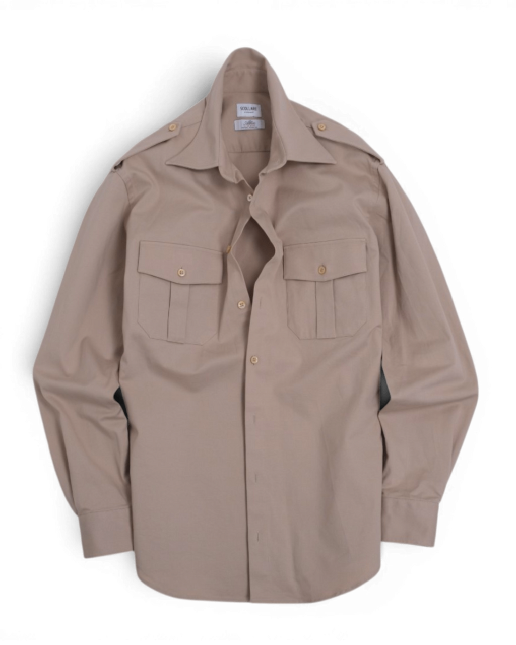Beige Twill Albini Fatigue Shirt