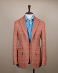 Rust Windowpane Wool/Linen Sports Jacket