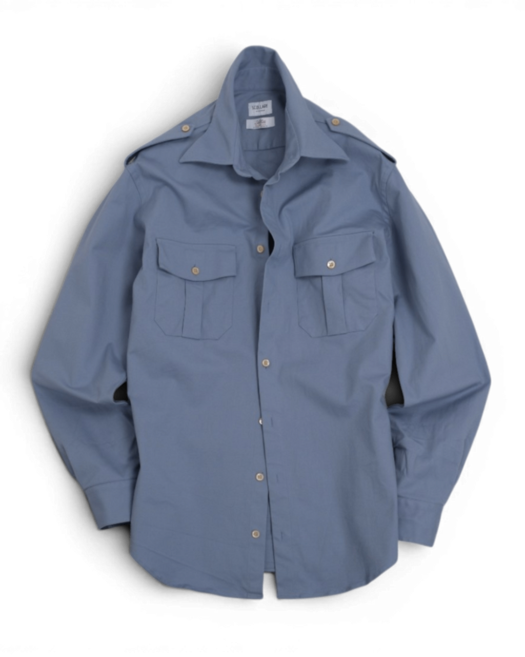 Mid-Blue Cotton Albini Fatigue Shirt