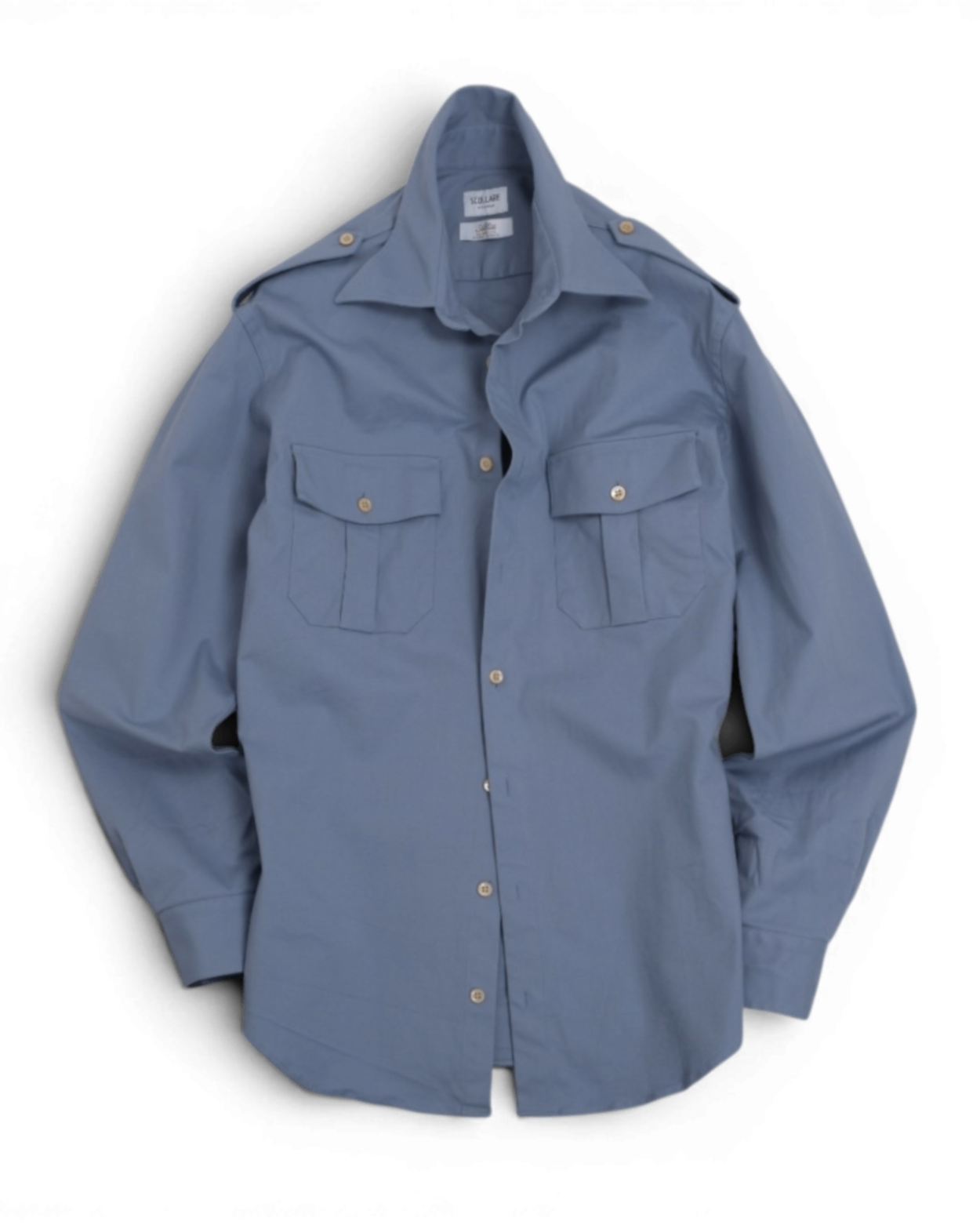 Mid-Blue Cotton Albini Fatigue Shirt