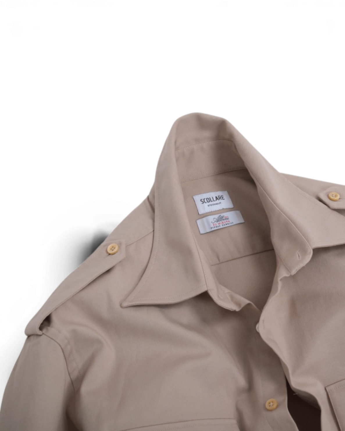 Beige Twill Albini Fatigue Shirt