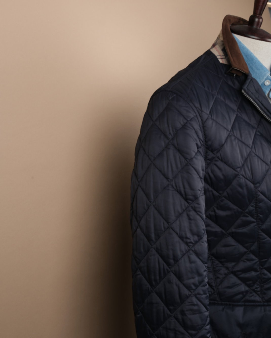 Navy Quilted Sander Jacket