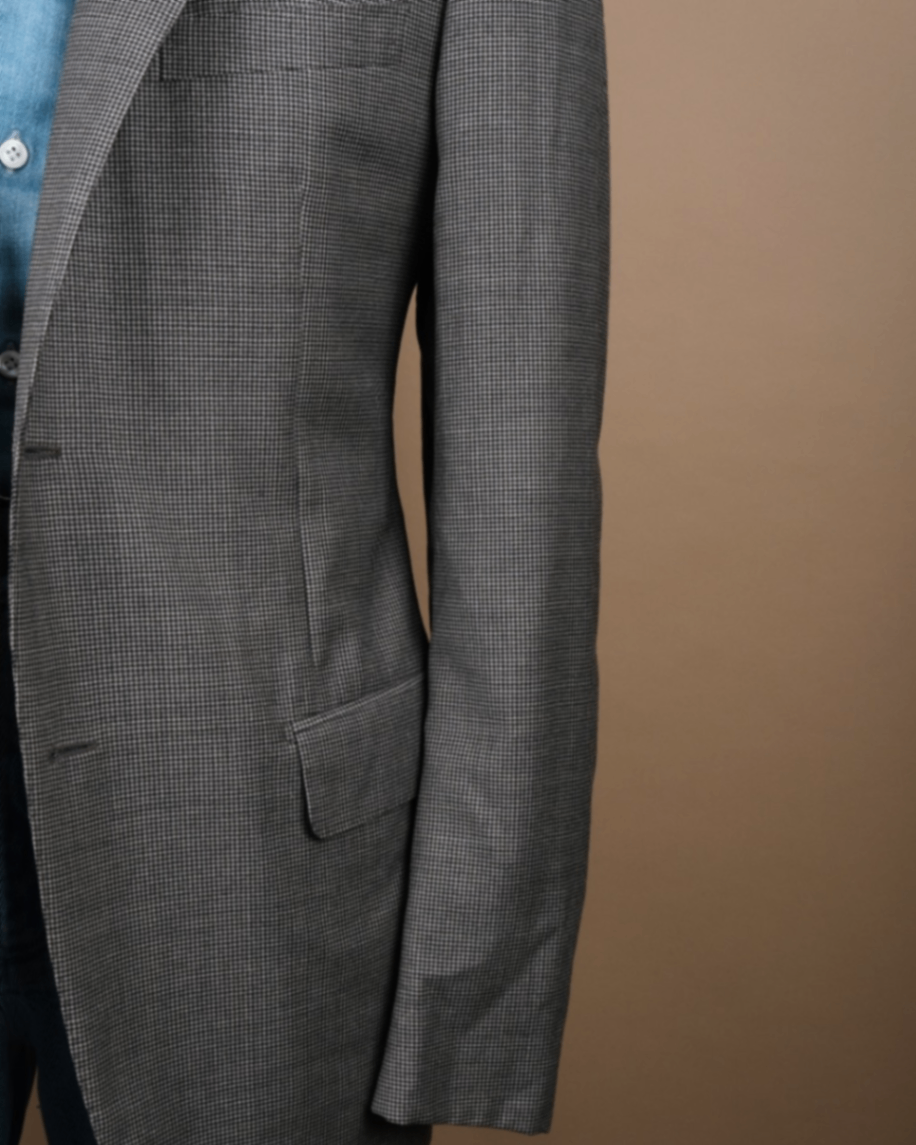 Grey Mini Houndstooth Super 120´s Sports Jacket