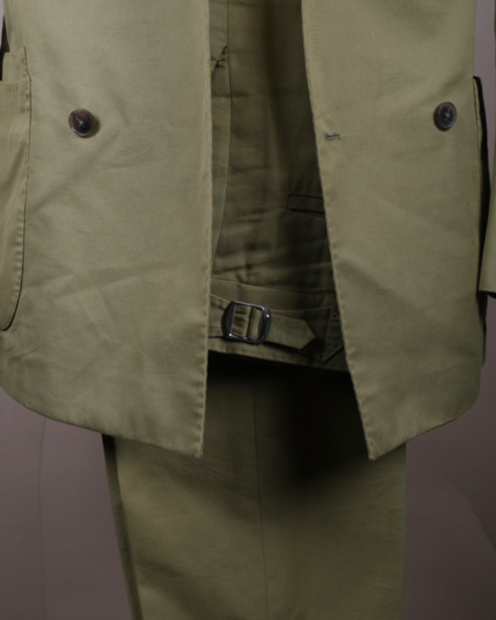 Pale Green Caccioppoli Cotton DB. Suit