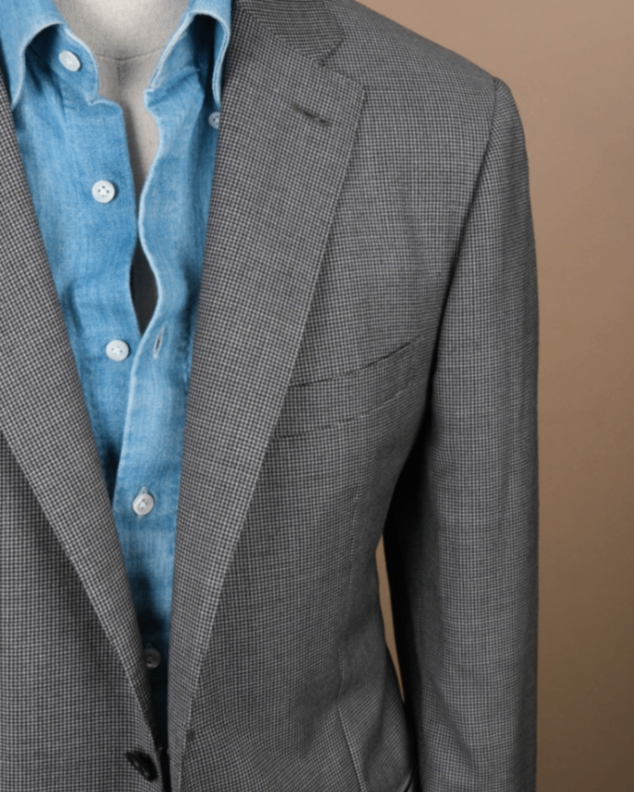 Grey Mini Houndstooth Super 120´s Sports Jacket