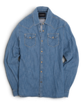 Mid-Blue Denim Western Shirt