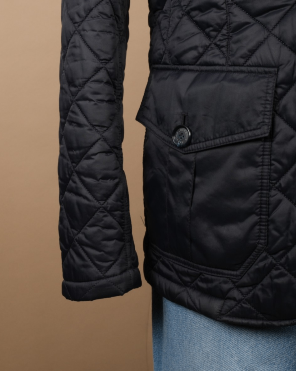 Navy Quilted Sander Jacket