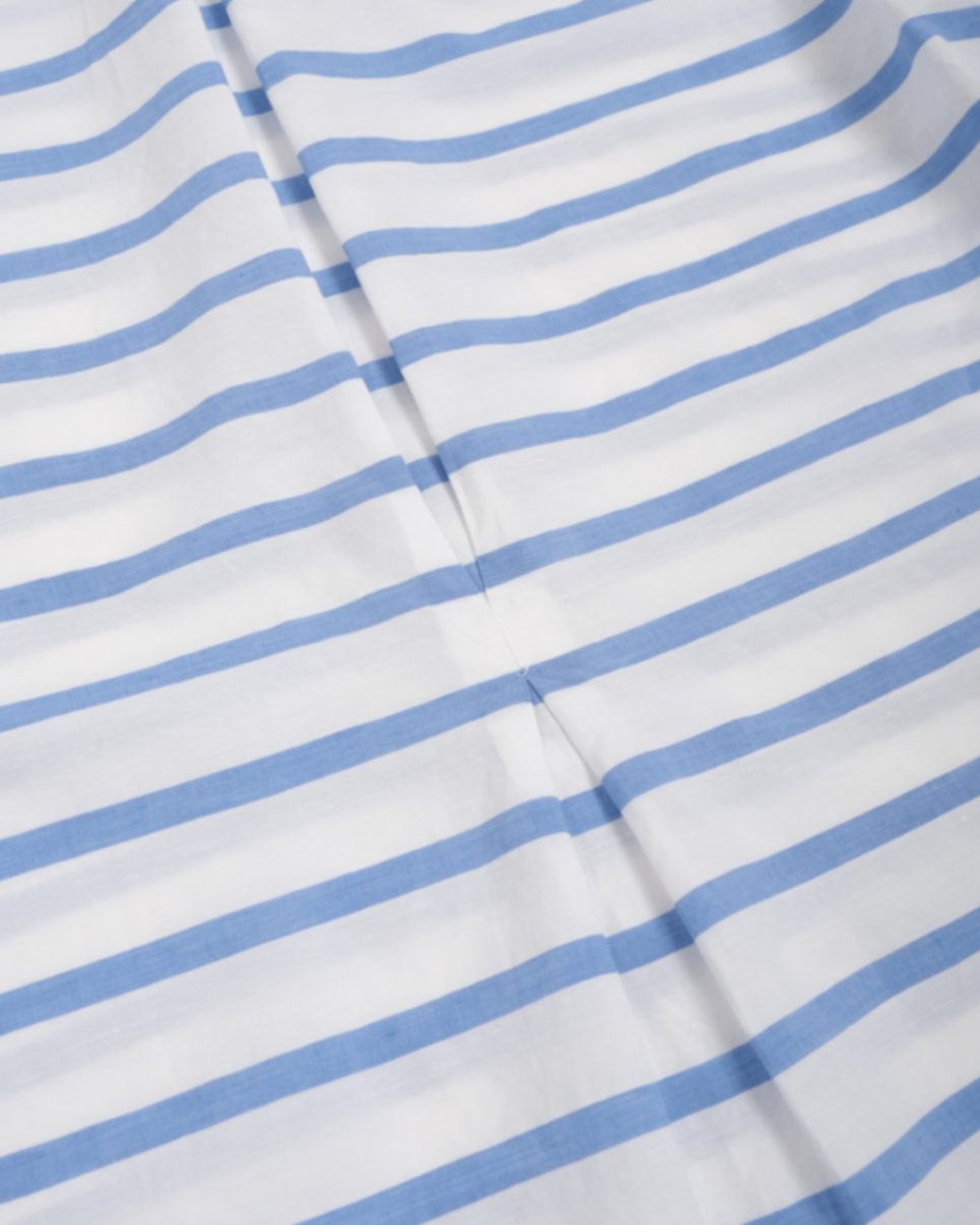 White/Blue Striped Linen/Cotton Shirt