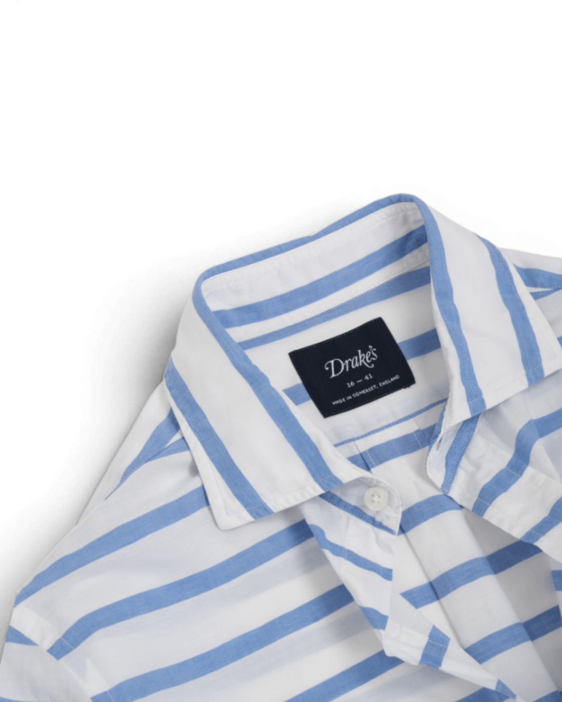 White/Blue Striped Linen/Cotton Shirt