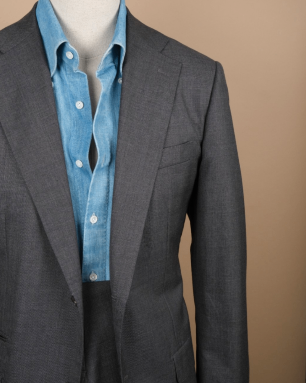 Charcoal Single-Breasted Suit