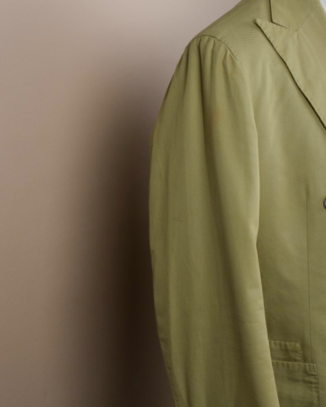 Pale Green Caccioppoli Cotton DB. Suit