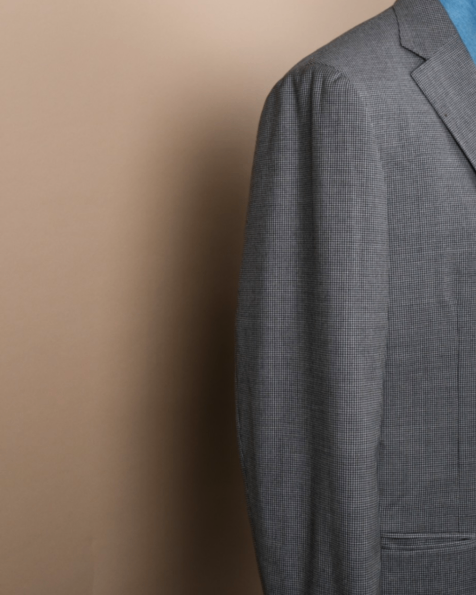 Grey Mini Houndstooth Super 120´s Sports Jacket