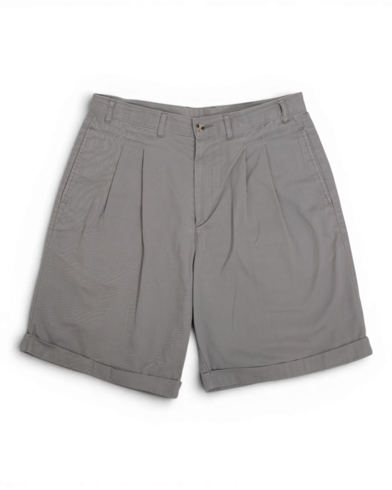 Grey Jungle Fatigue High-Rise Cotton Shorts