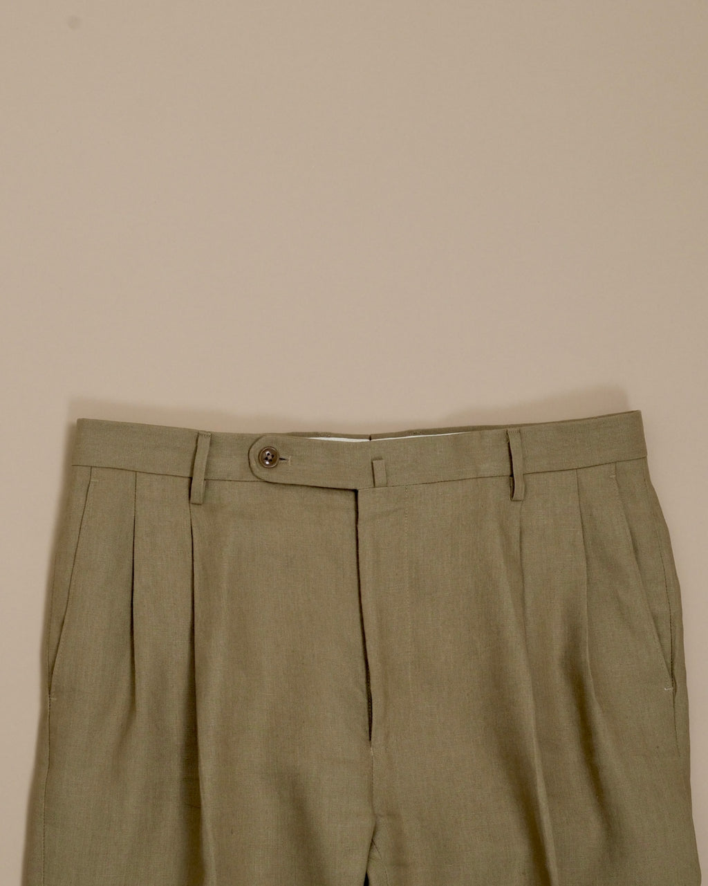 Olive Linnen Trousers