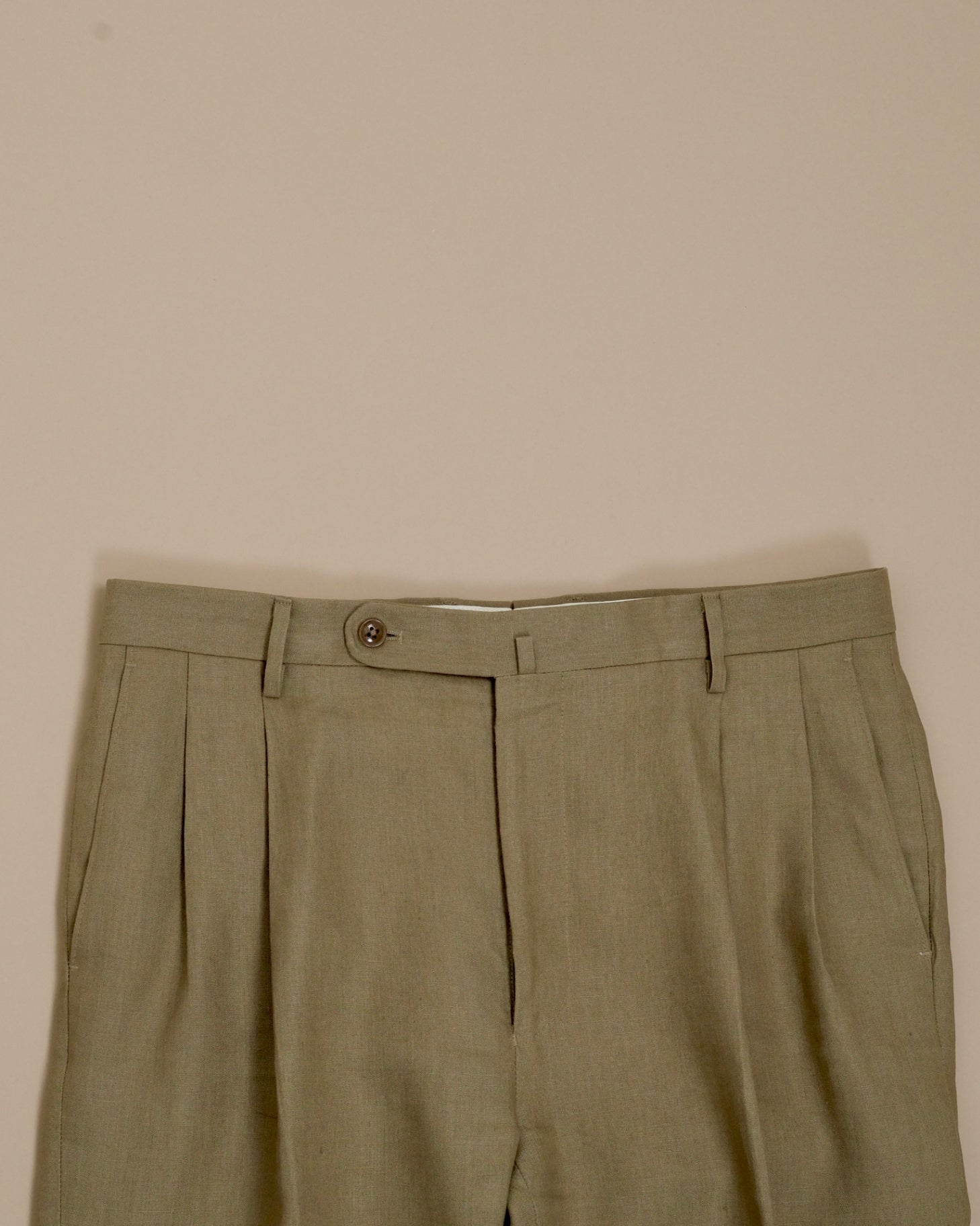 Olive Linnen Trousers