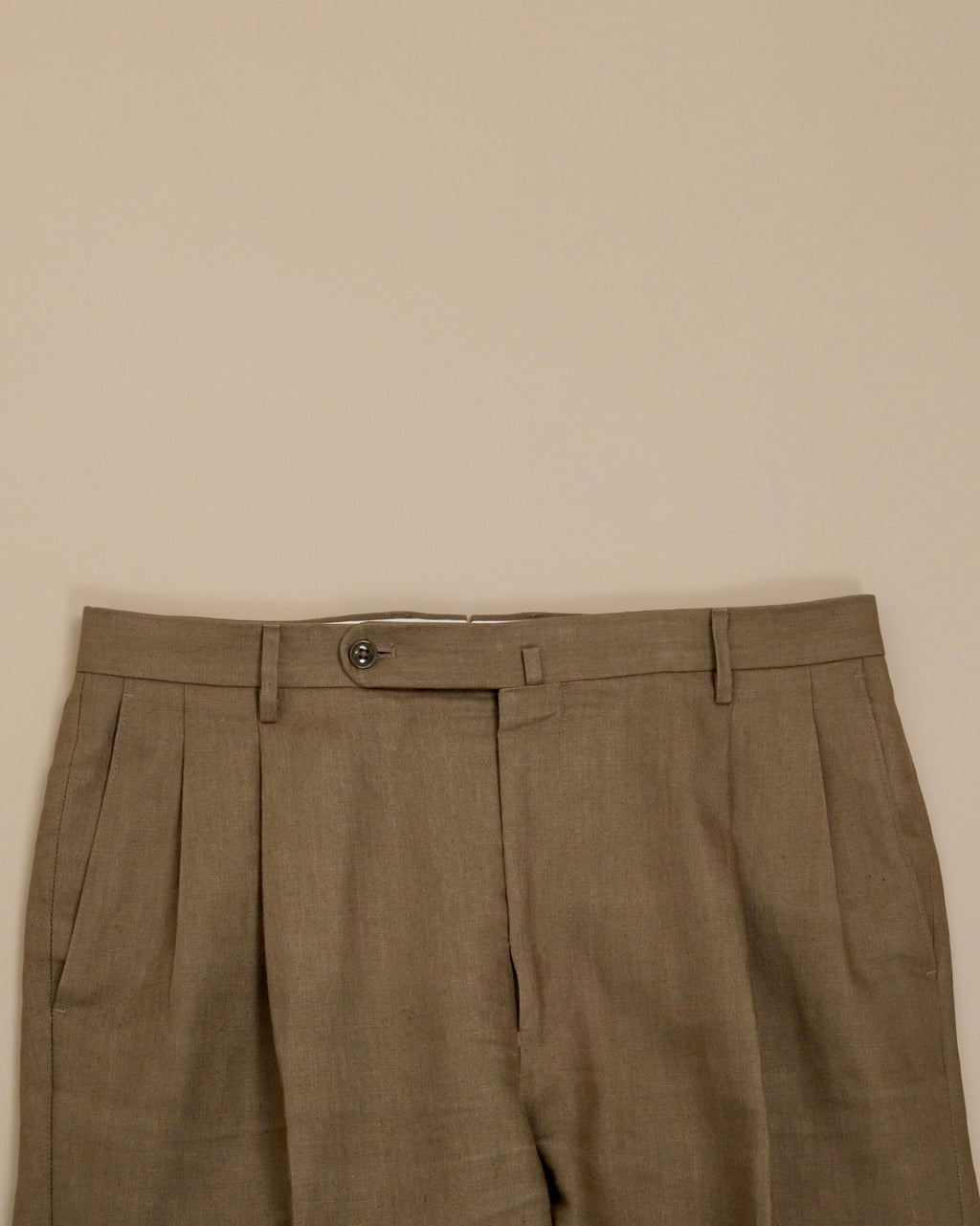 Mid brown Linen Trousers
