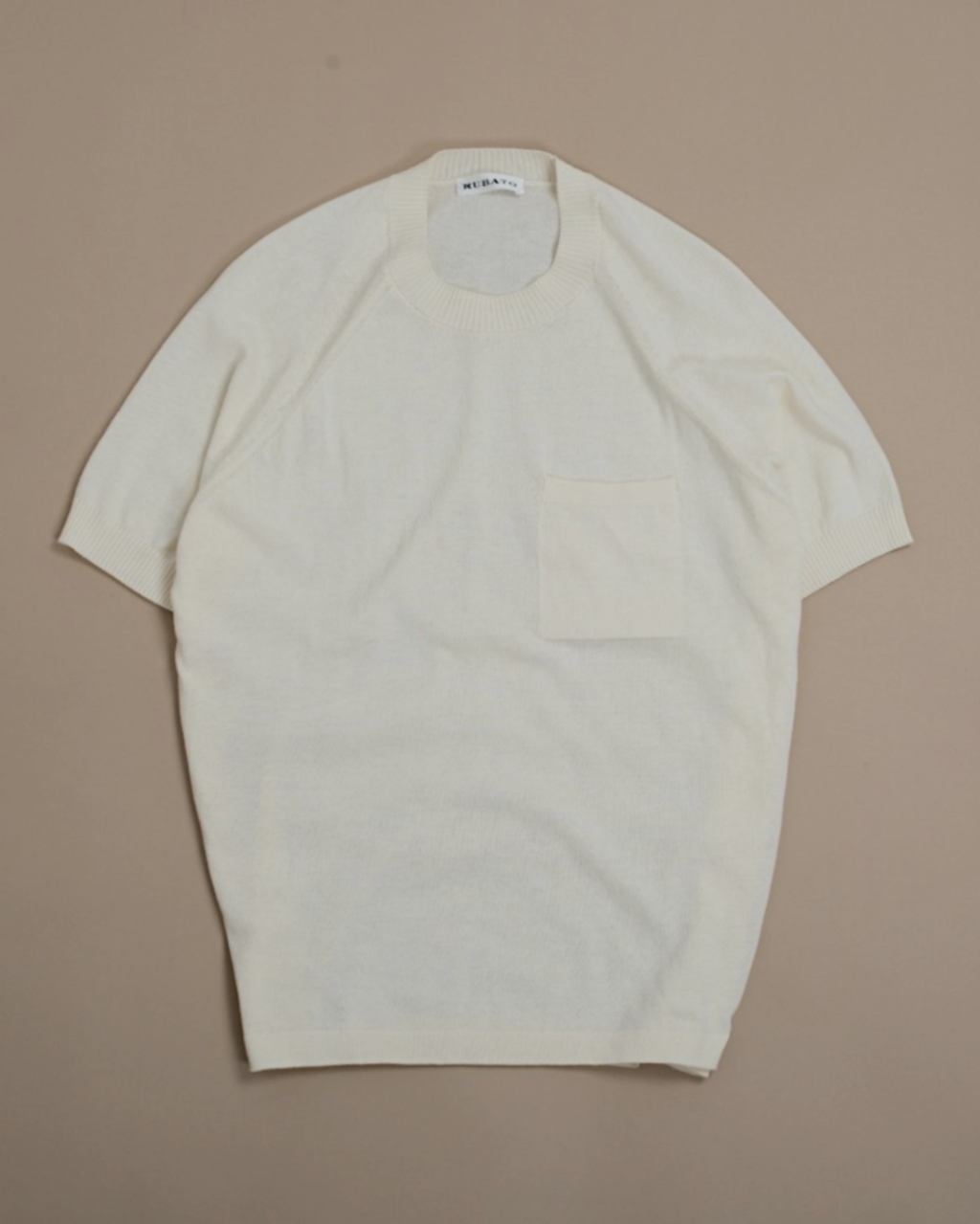 Cream Raglan Short-Sleeve Crewneck