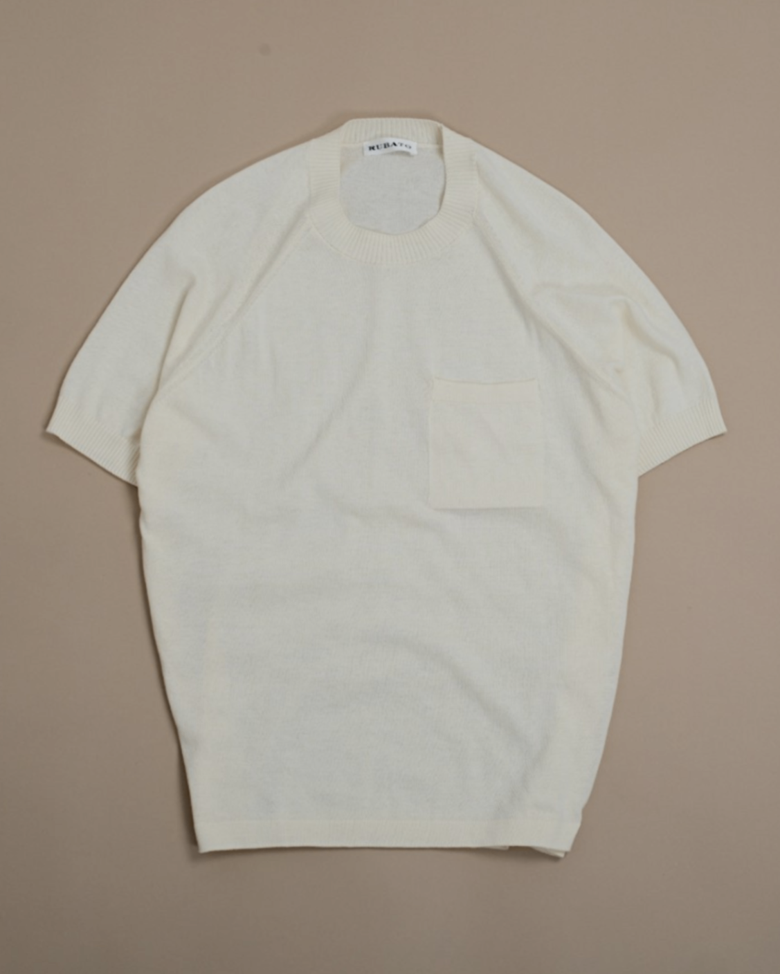Cream Raglan Short-Sleeve Crewneck
