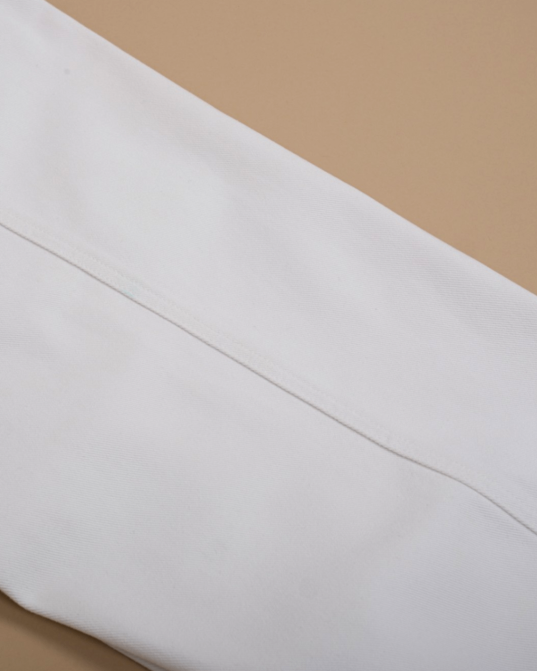 Off-White Cotton Twill High-Rise Pleated Trousers