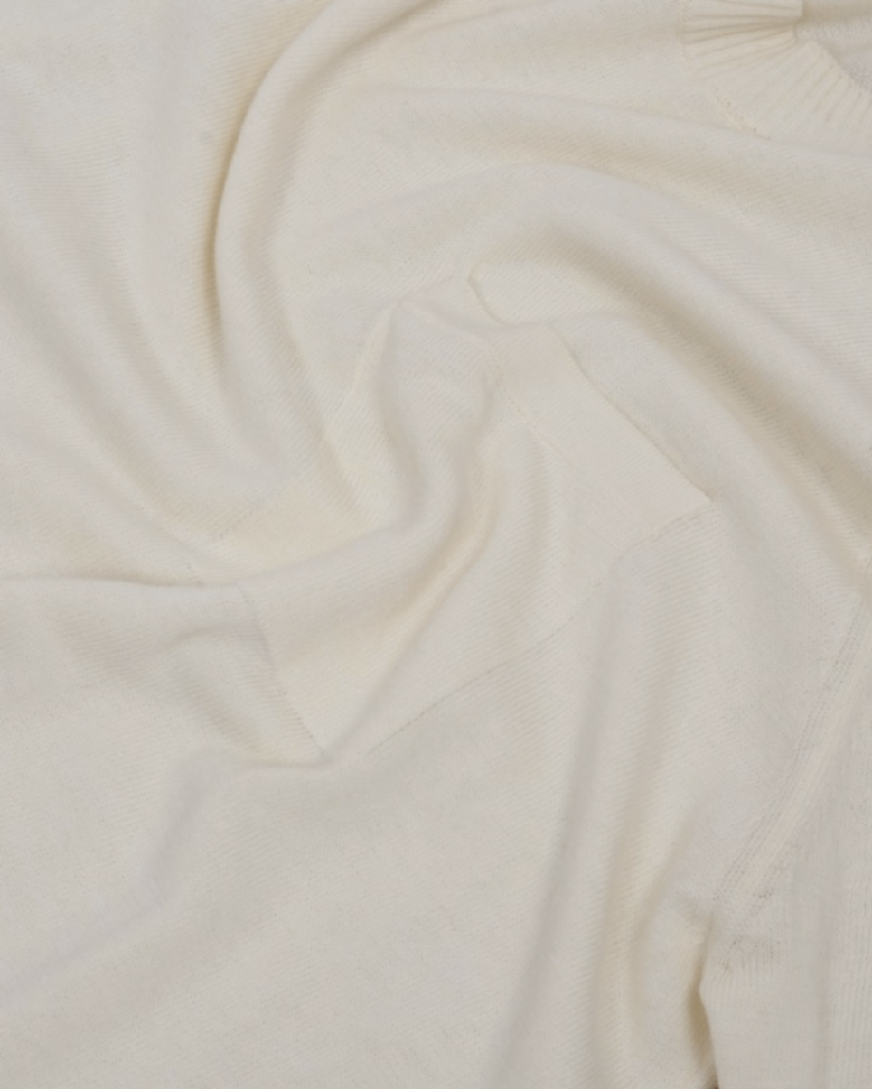 Cream Raglan Short-Sleeve Crewneck